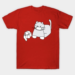 Corona Cat White Gloves Red Back T-Shirt